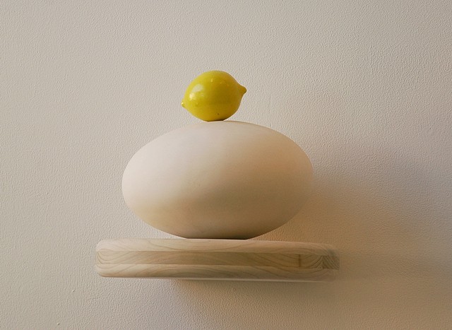 Lemon and Moji sculpture by artist Jeff Krueger