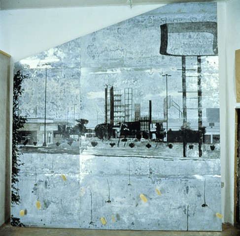 Nafta, painting of performance,Ciudad Juarez