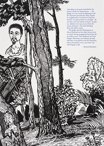 The Old Ginkgo, after Shitao