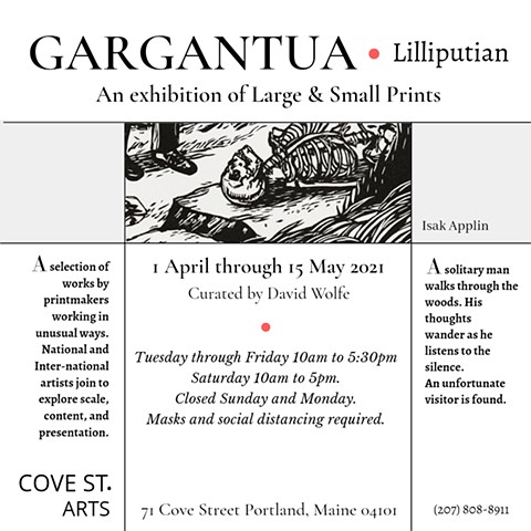 Gargantua and Lilliputian, a group exhibition at Cove St. Arts