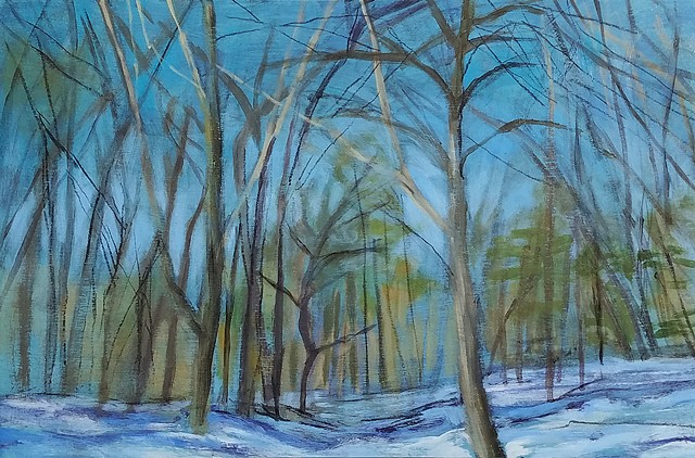Winter Trees, End of the Road