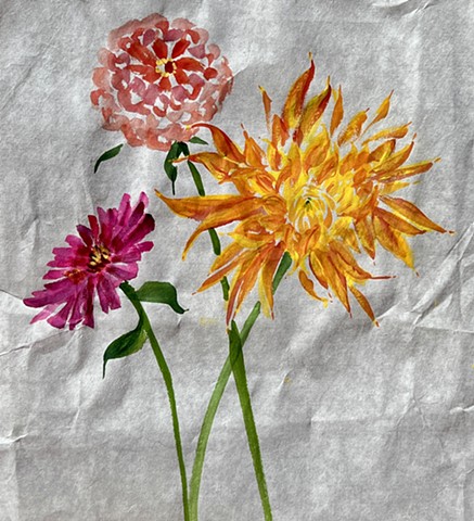 Chinese Painting Workshop: Dahlias