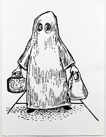 Chick Tract Drawing #6 (The Little Ghost)