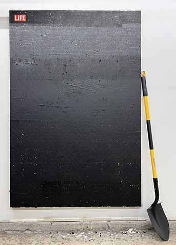 Recycled Painting #23 (Black Flag)