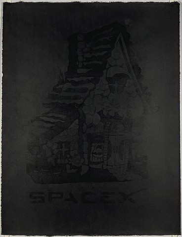 Untitled (Fairy House with Space X Logo)