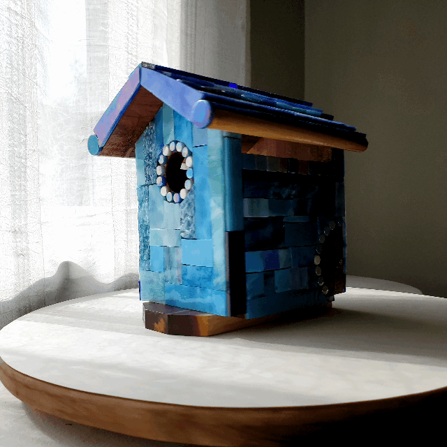 Blue Birdhouse (Special Order-SOLD)