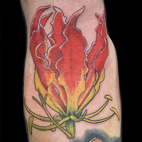 Tattoo of a Fire Lily 