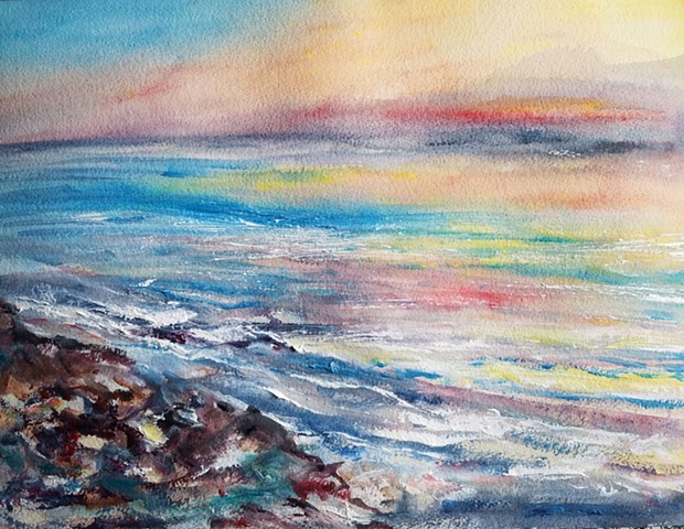 Blissful Waves, inspired while walking along the shoreline in Malibu