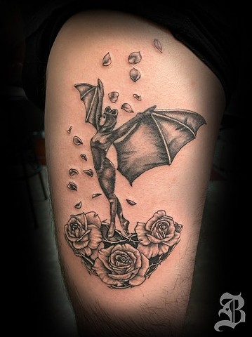 Bat lady tattoo