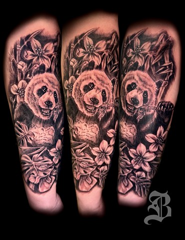 Black and grey panda