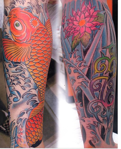 Koi fish and water tattoo