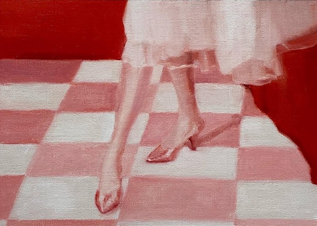 No 26 - Pink Checkered Floor - SOLD