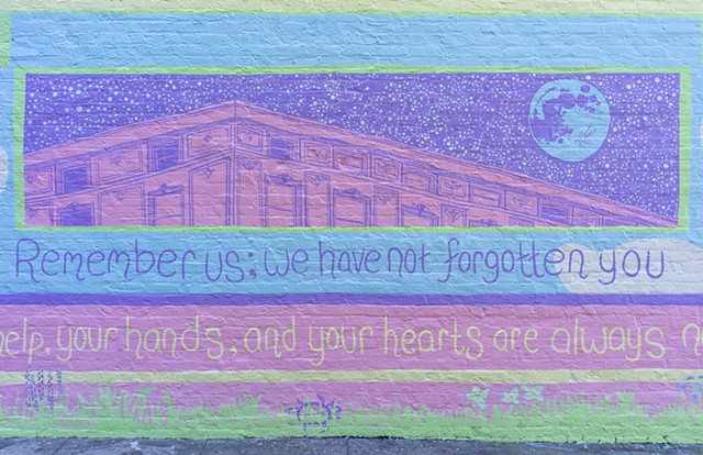 detail of top of the building on Turk and Taylor that housed Compton's