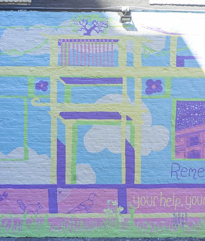 detail of mural