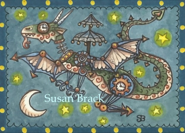 Steampunk Steam Punk Dragon Medieval Susan Brack Art Artist Fantasy EBSQ