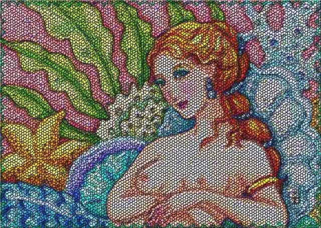 Mermaid Siren Sea Needlework Rug Craft Fantasy Art Susan Brack License