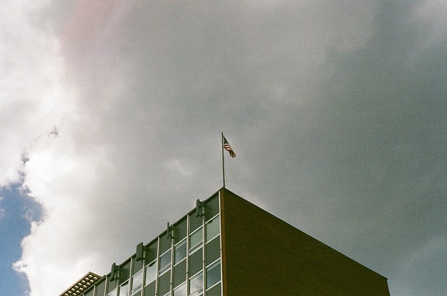 Flag in the clouds