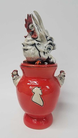 Red rooster vessel