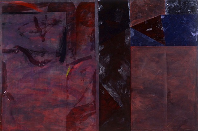 Four Different Views. 1994. 64in. x 48in. Oil and acrylic on board.