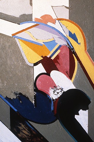 Fragments. 1985. 36in. x 48in. Oil and acrylic on board.