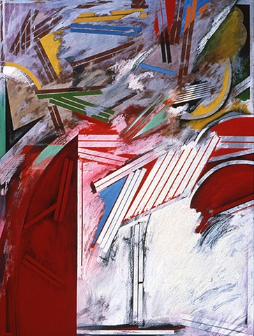 Sporocarp. 1991. 48in. x 64in. Oil and acrylic on board