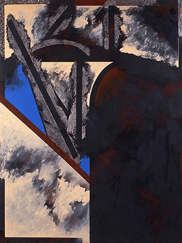 Arches And Angles. 1994. 48in. x 54in. Oil and acrylic on board.