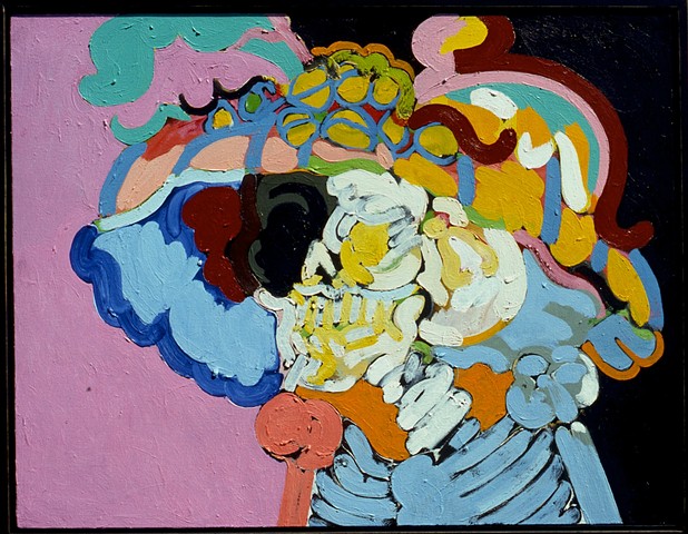 Portrait Of A Skeleton. 1975. 64in. x 48in. Oil and acrylic on board.