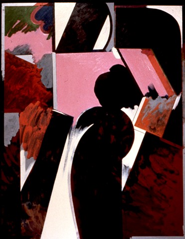 Split Lady. 1988. 48in. x62in. Oil on board.