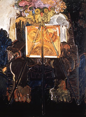 Amateur Painter. 1958. 48in. x 62in. Oil on board.