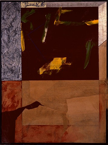 Plain Brown Wrapper. 1994. 48in. x 54in. Oil, acrylic, and collage on board. 