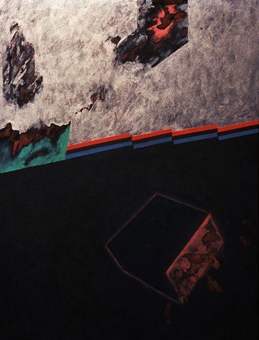 Flying Box. 1991. 48in. x 64in. Oil and acrylic on board.