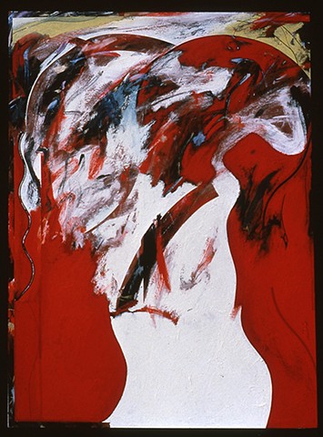 Endosperm. 1991. 48in. x 64in. Oil and acrylic on board.