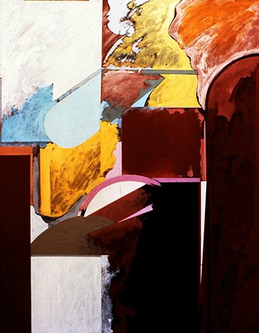 Unfinished Abstraction. 1989. 30in. x 48in. Oil and acrylic on board.