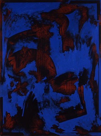 Blue Ground. 1994. 48in. x 54in. Oil and acrylic on board.