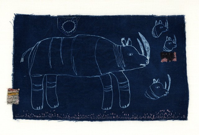 Rhinoceros with Night Sun