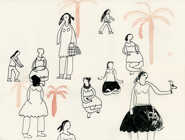 Cross Legged Women Sketch