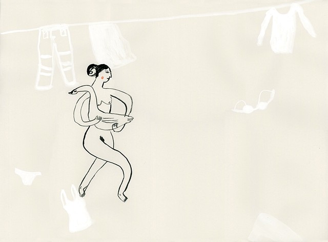 Leda & Her Swan (aka Laundry Day)
