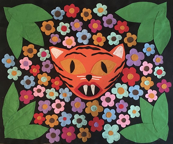 Tiger and the Flowers