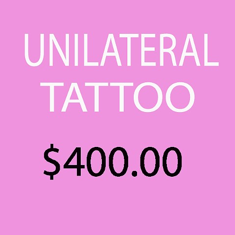Unilateral tattoo