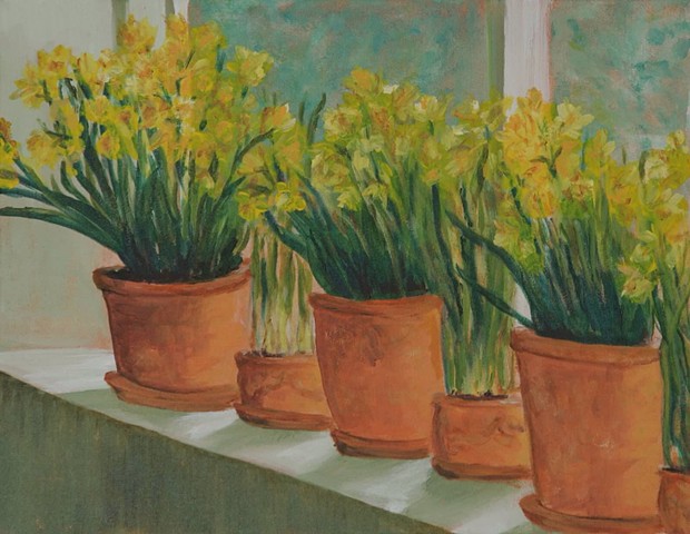 Windowsill Daffodils