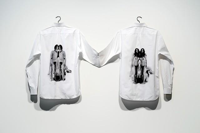 Double Fantasy 2018
Silk Screen Print on Dress Shirts 
Sewn Together 