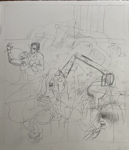 dead famous people-hulk hoagan, chuck mangione and ozzy ozburne with excavator used to steal atm