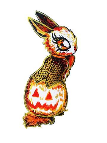 Candy Corn the Jack-o'-Lantern Bunny