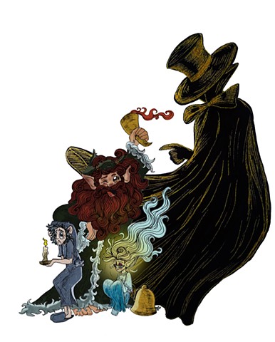 Scrooge and the Three Spirits - Color Composition 2