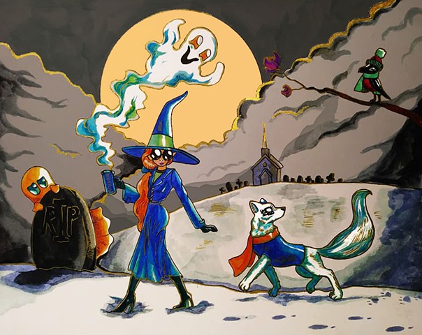 January: Snow Witch and Arctic Fox