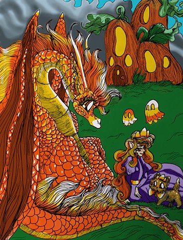 October Dragon and Pumpkin Princess