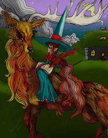 March Witch and Irish Elk Familiar