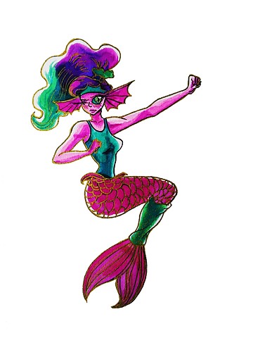 '80s Aerobics Mermaid