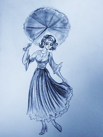 Girl With Umbrella