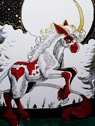Valentine's Cob Unicorn Closeup